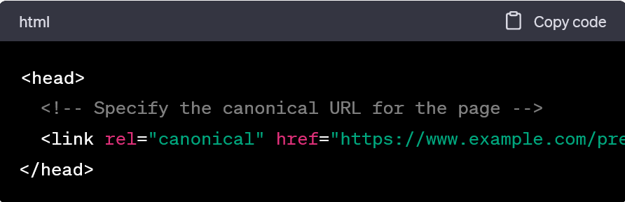 Canonical Tag