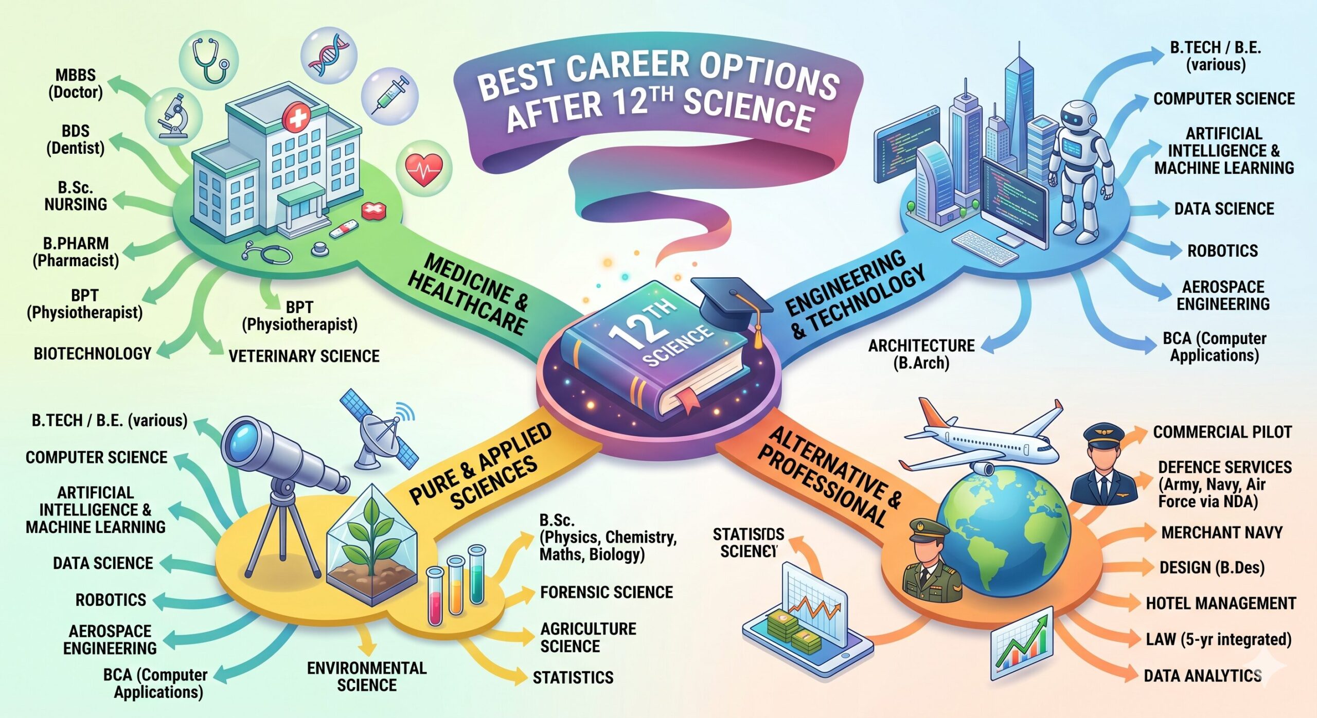Best career options after 12th science Best career options after 12th science